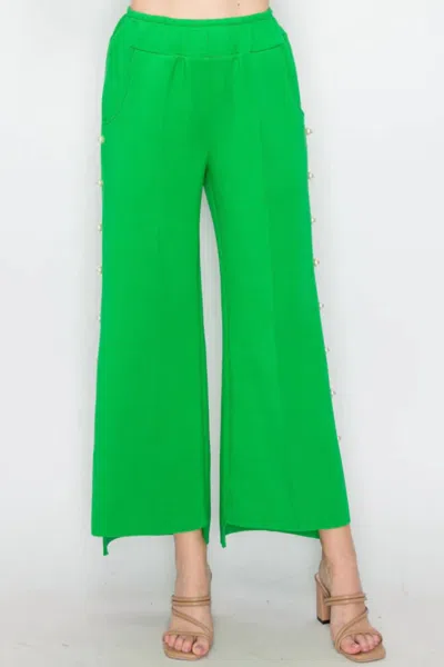 Joh Farrah Pearl Pants In Apple In Green