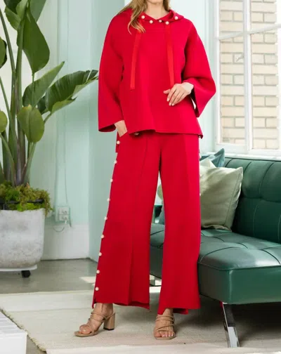 Joh Farrah Pearl Pants In Red