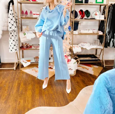 Joh Farrah Pearl Pants In Sky Blue