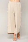 Joh Farrah Pearl Pants In Taupe In Grey