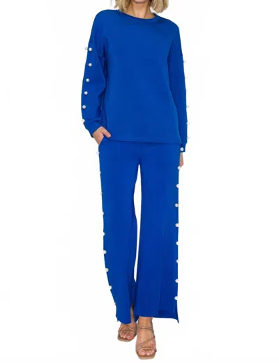 Joh Farrah Straight Leg Pants In Cobalt In Blue