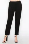 Joh Paul Ponte Knit Pant In Black In Black