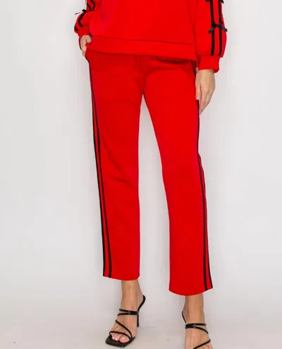 Joh Fern Straight Leg Pants In Red