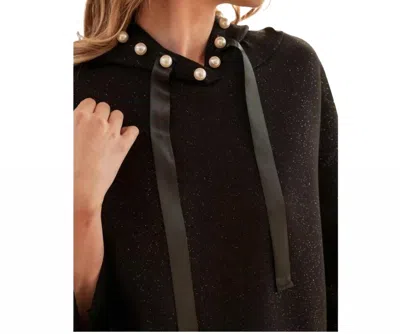 Joh Francine French Scuba Pearl Hoodie In Black