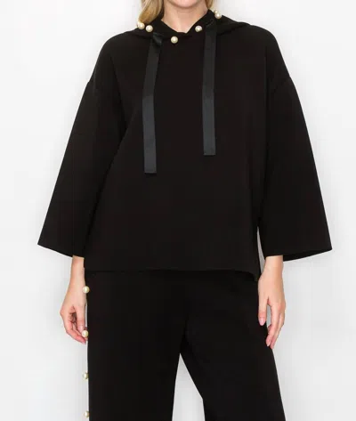 Joh Francine Pearl Hoodie In Black