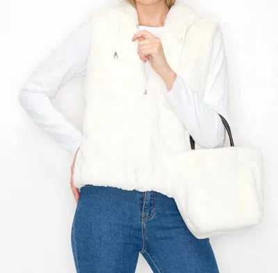 Joh Jackie Fur Vest In White