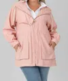 Joh Jaden Anorak Jacket In Blush In Gold