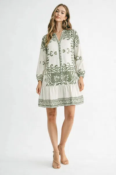 Joh Jadira Tunic Dress In Olive In White