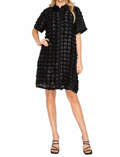 Joh Jalisa Flower Mini Dress In Black