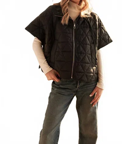 Joh Jamel Quilted Puffer Jacket In Black