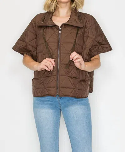Joh Jamel Quilted Puffer Jacket In Umber In Brown