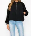 Joh Jeanette Jacket With Sequins In Black In Black