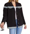 Joh Jenna Jacket With Denim In Black In Black