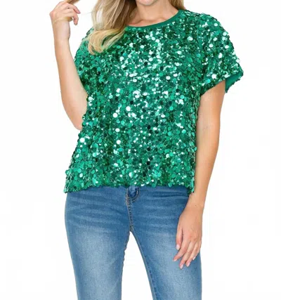 Joh Jeovanny Sequin Top In Green