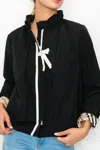 Joh Jessica Jacket With Plaid Lining In Black In Black