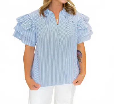 Joh Jessy Top In Blue/white In Multi