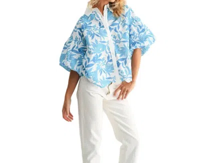 Joh Jinny Button-up Top In Azul In Blue