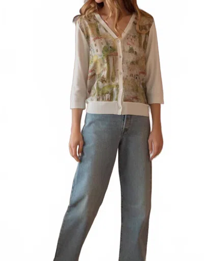 Joh Joah Print Cardigan In White