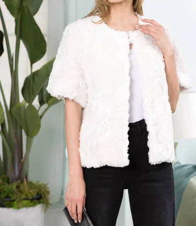 Joh Jody Faux Fur Jacket In Cream In White