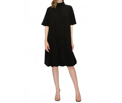 Joh Joella Mockneck Dress In Black In Multi
