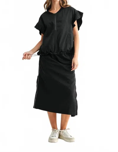 Joh Jonah Soft Drape Vest In Black