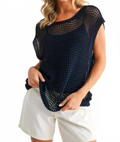 Joh Jonelle Top In Navy In Blue