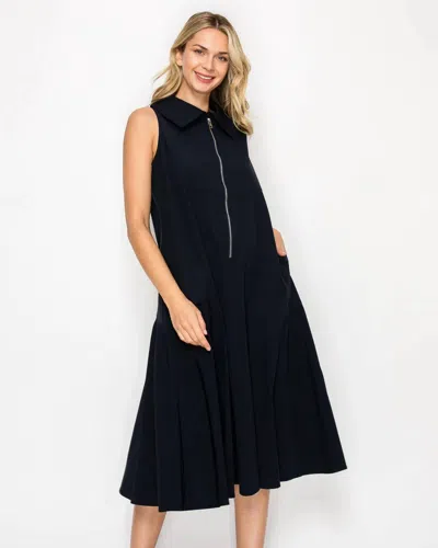 Joh Judd Midi Dress In Navy In Blue