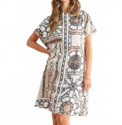 Joh Julissa Dress In Taupe In Multi