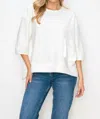 Joh Karen Knit Top In White In White