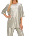 Joh Kathleen Top In Silver In Silver