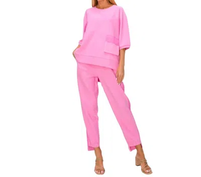 Joh Katie And Karen Knit Crepe Set In Pink