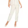 Joh Katie Crepe Knit Pant In Beige In White