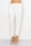 Joh Katie Crepe Knit Pant In Beige In White