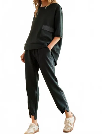 Joh Katie Knit Crepe Pant In Hunter Green