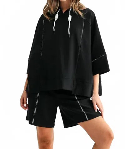 Joh Kendrick Top And Kaden Short Set In Black