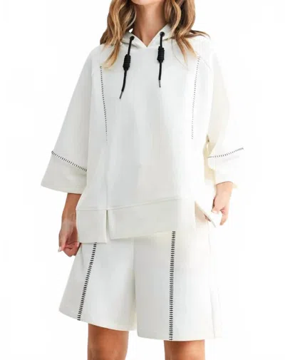 Joh Kendrick Top And Kaden Short Set In White