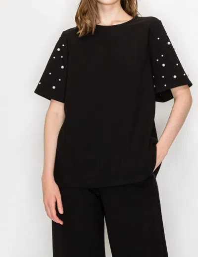 Joh Kenya Pearl Top In Black