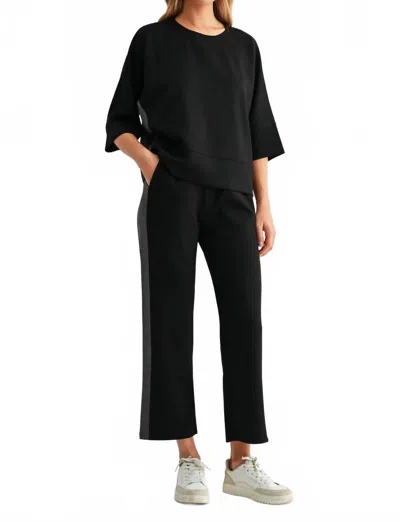 Joh Kirsten Stretch Ponte Top In Black