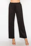 Joh Kris Sparkling Stretch Knit Pant In Black In Black