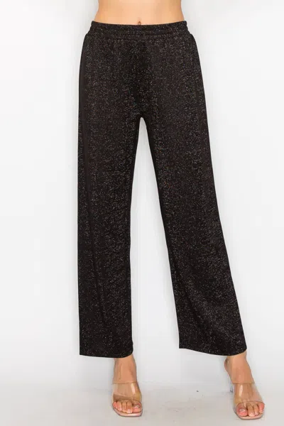 Joh Kris Sparkling Stretch Knit Pant In Black