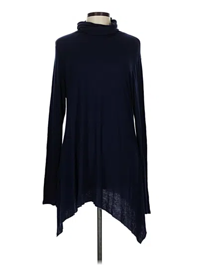 Pre-owned Joh Long Sleeve Top Blue Turtleneck Tops