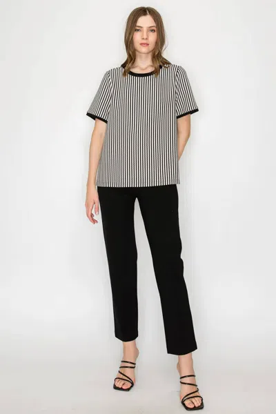 Joh Paul Pointe Knit Pants In Black