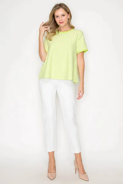 Joh Paul Pointe Knit Pants In White