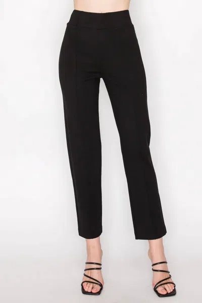 Joh Paul Ponte Knit Pant In Black