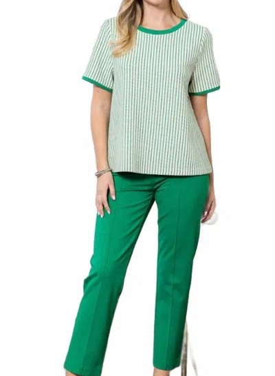 JOH PAULA POINTE KNIT PANT IN GREEN