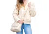 Joh Ya Puff Jacket Matching Crossbody Bag In Beige In Beige