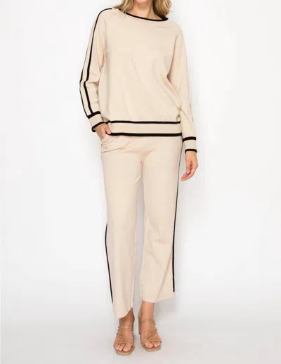 Joh Sabine Sweater Pant In Beige In Neutral