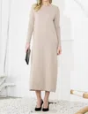 Joh Sandra Knitted Dress In Khaki In Green