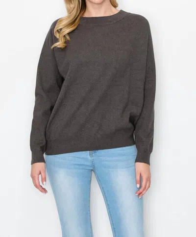 Joh Sandy Sweater In Charcoal In Grey