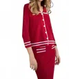 Joh Soren Knit Jacket In Red In Red